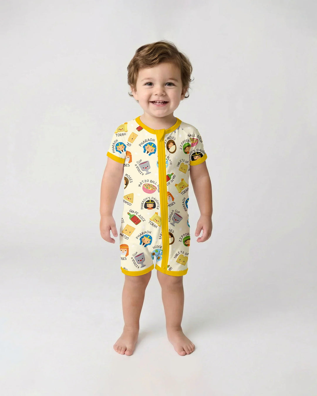 Cute Passover Characters Bamboo Shorty Zippy