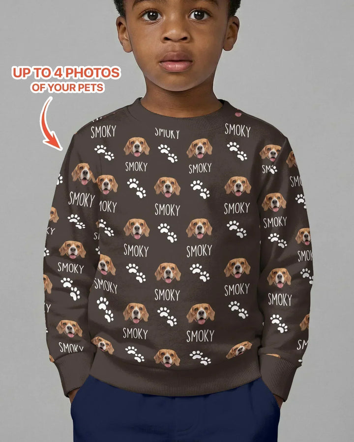 Custom Name and Pet Photos Bamboo Crewneck Sweatshirt