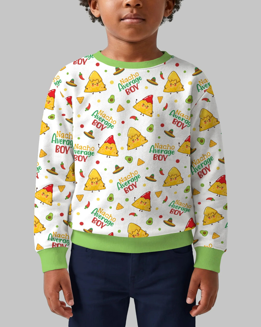 Lil Nacho Average Kid Bamboo Crewneck Sweatshirt