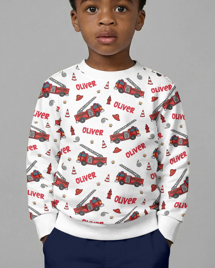 Custom Name Future Firefighters Bamboo Crewneck Sweatshirt