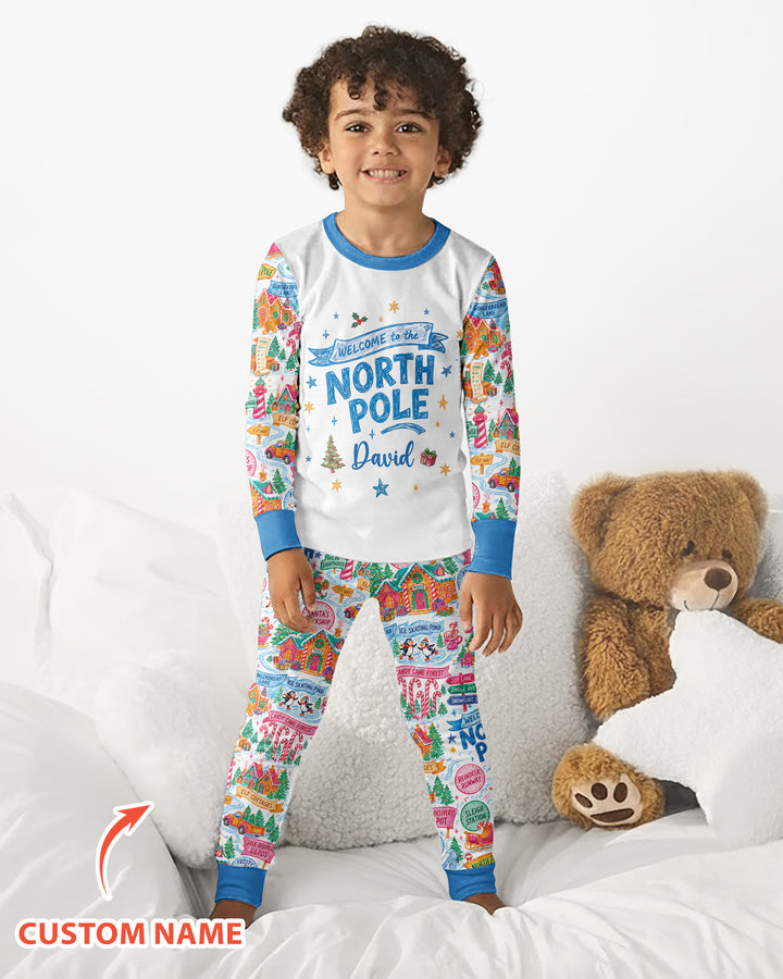 Welcome To The North Pole Bamboo Two Piece Long Sleeve Pajama Set