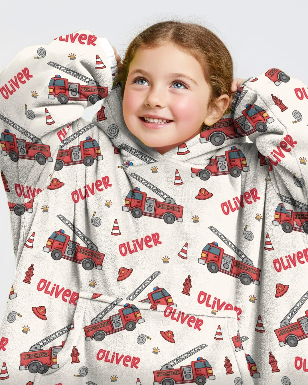 Custom Name Future Firefighters Bamboo Blanket Hoodie