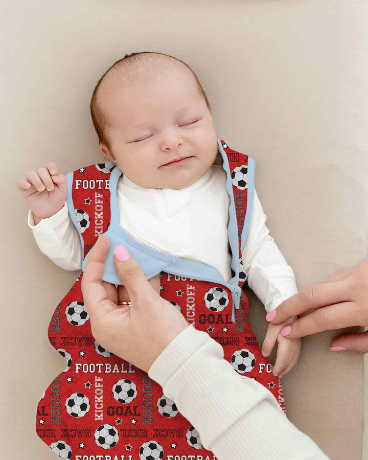 Red Soccer Ball Bamboo Sleep Bag