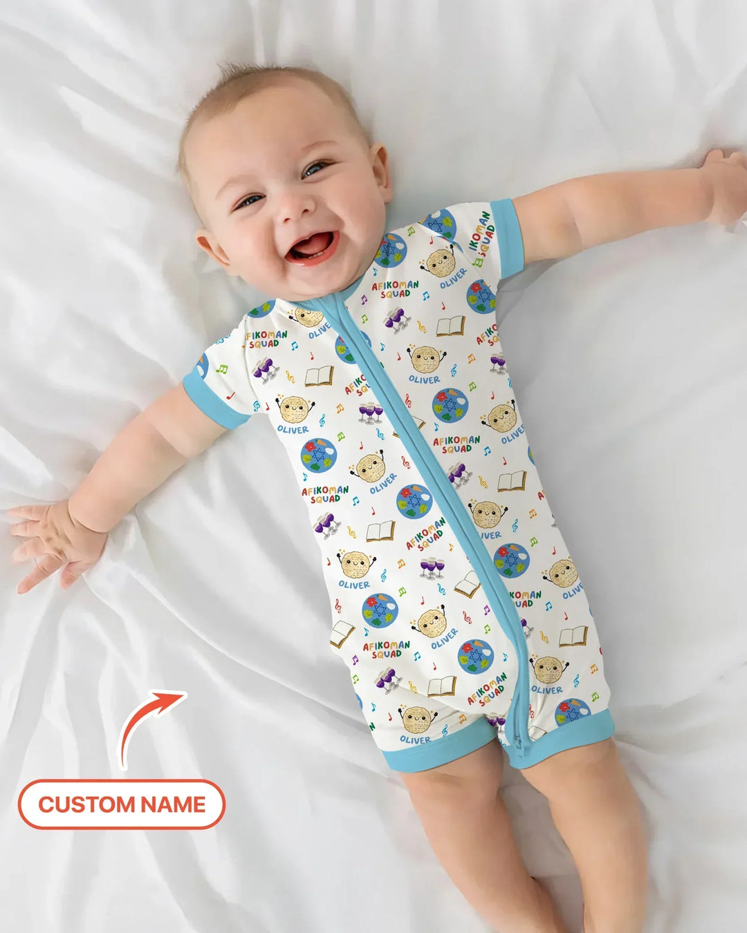 Custom Name Passover Afikoman Squad Bamboo Shorty Zippy