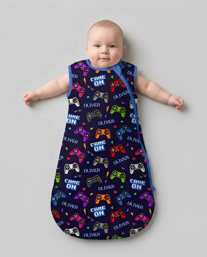 Custom Name Game On Family Matching Bamboo Sleep Bag