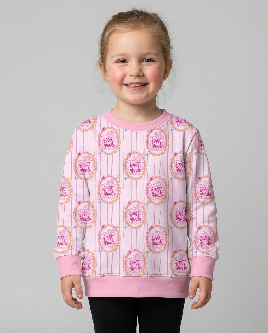 Custom Grade School Sweetie Bamboo Crewneck Sweatshirt
