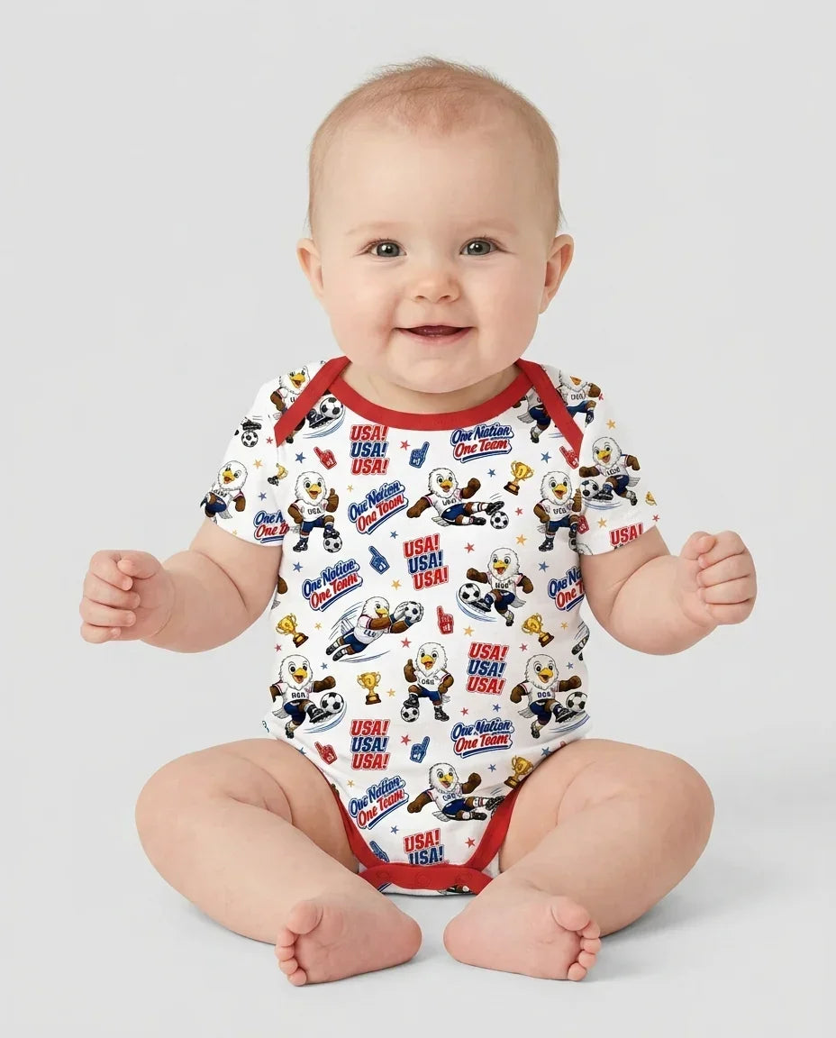 Soccer One Nation One Team Bamboo Bodysuit