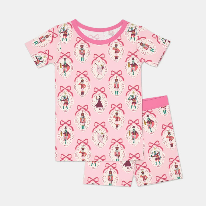 The Nutcracker Ballet Christmas Two Piece Short Sleeve Shorts Pajama Set , The Nutcracker Ballet Christmas Two Piece Short Sleeve Shorts Pajama Set - 12-18M
