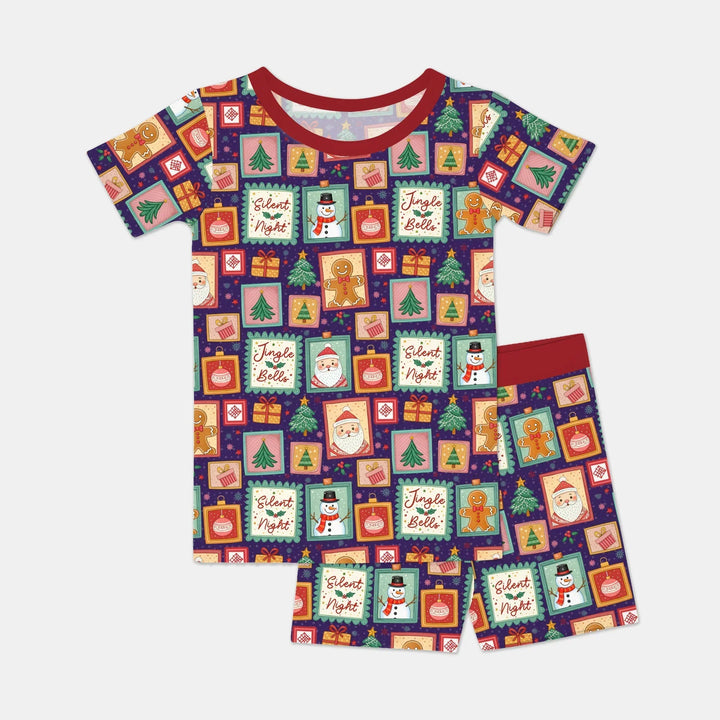 Magical Christmas Night Bamboo Two Piece Short Sleeve Shorts Pajama Set