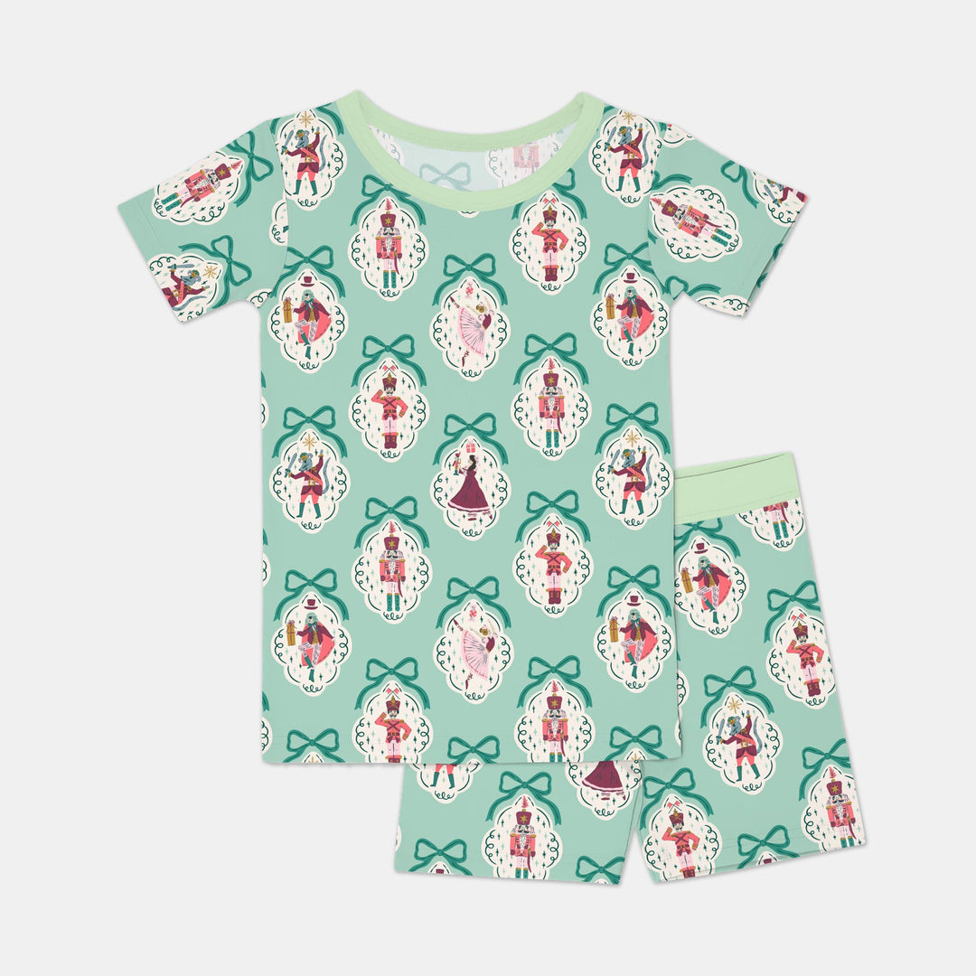 The Nutcracker Ballet Christmas Bamboo Two Piece Short Sleeve Shorts Pajama Set