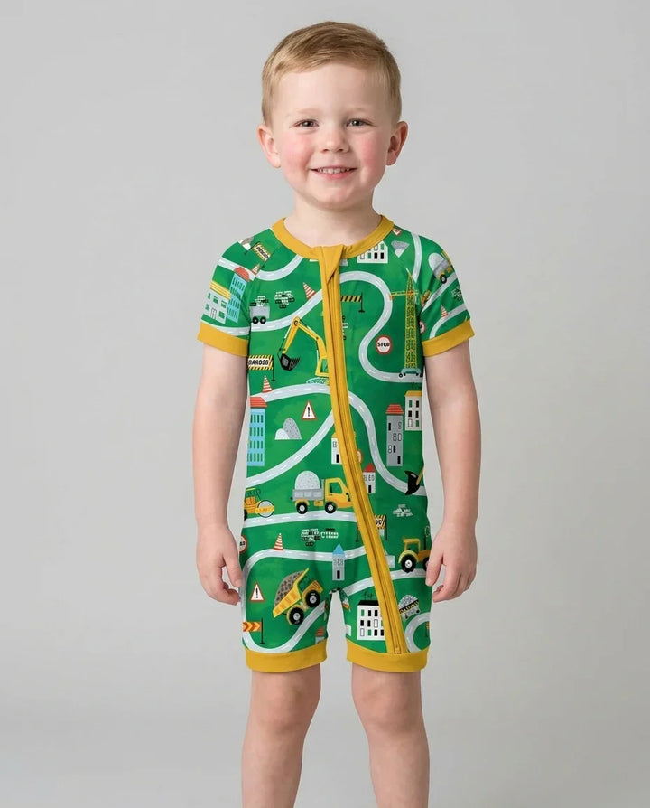Little Builder Construction Zone Bamboo Shorty Zippy