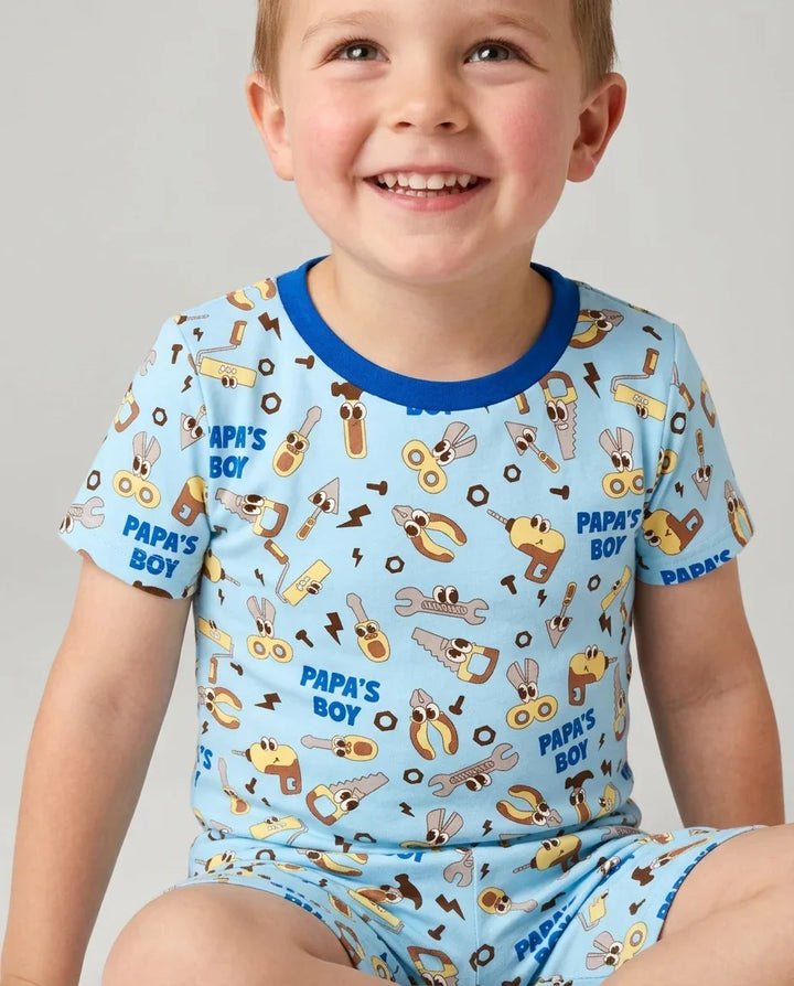 Fixer of All Things Dad Club Bamboo Two Piece Short Sleeve Shorts Pajama Set