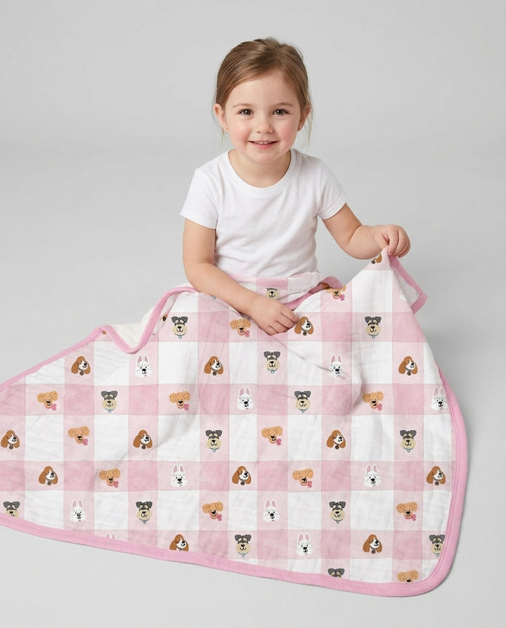Plaid Pals Family Matching Bamboo Blanket