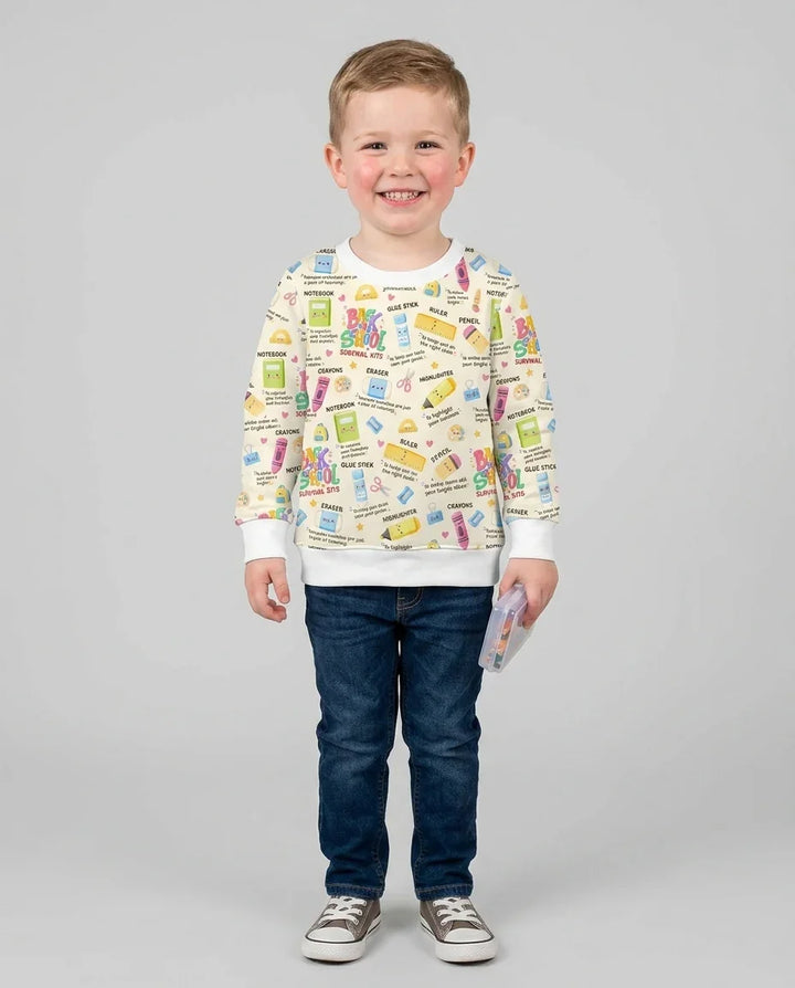 Back To School Survival Kit Bamboo Crewneck Sweatshirt