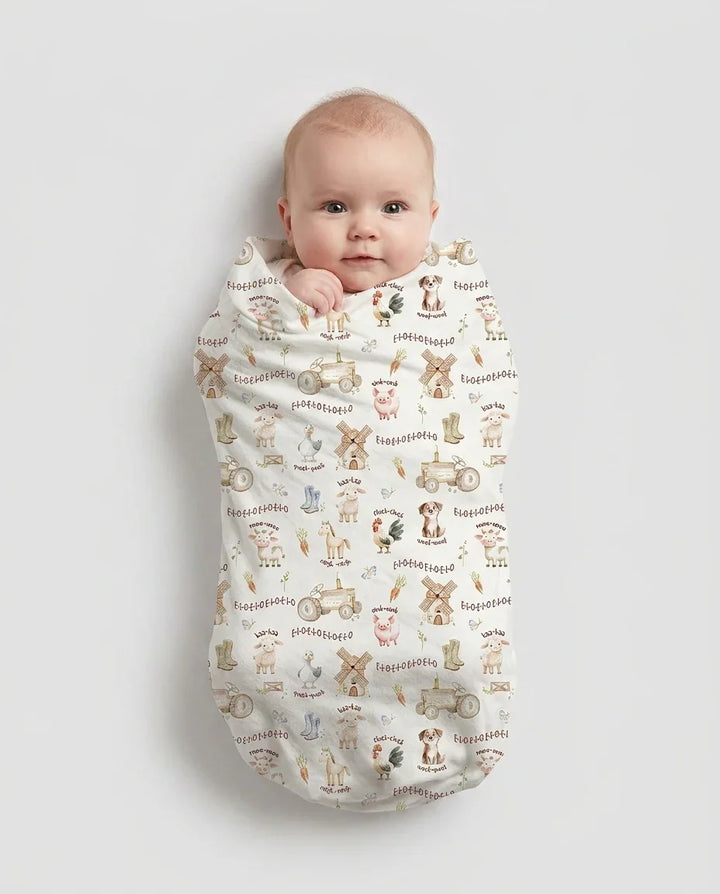 Old McDonald Farm Family Matching swaddle blanket