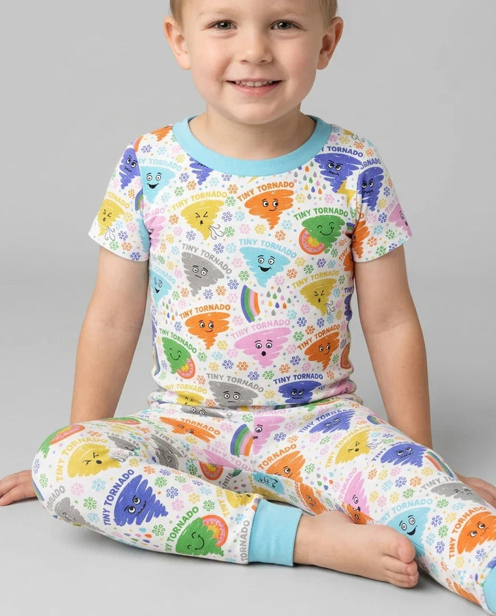 Tornado Family Matching Bamboo Two Piece Short Sleeve Pajama Set
