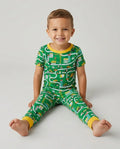 Little Builder Construction Zone Bamboo Two Piece Short Sleeve Pajama Set