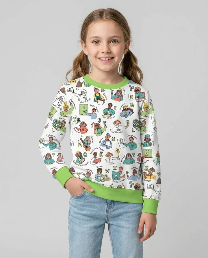 Jobs Alphabet Bamboo Crewneck Sweatshirt