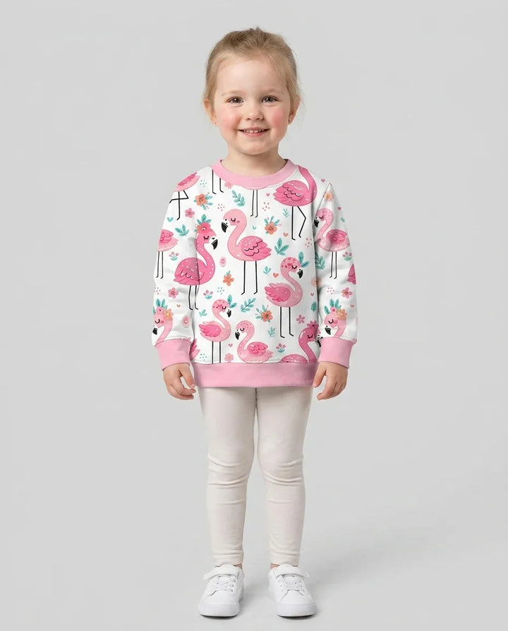 Hello Flamingo Bamboo Crewneck Sweatshirt