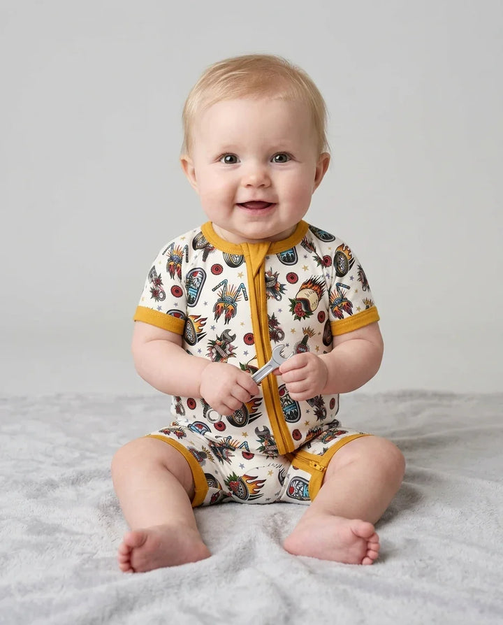 Born to Ride Together Family Matching Bamboo Shorty Zippy