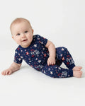 My First 4th of July Star Striped Bamboo Two Piece Short Sleeve Pajama Set