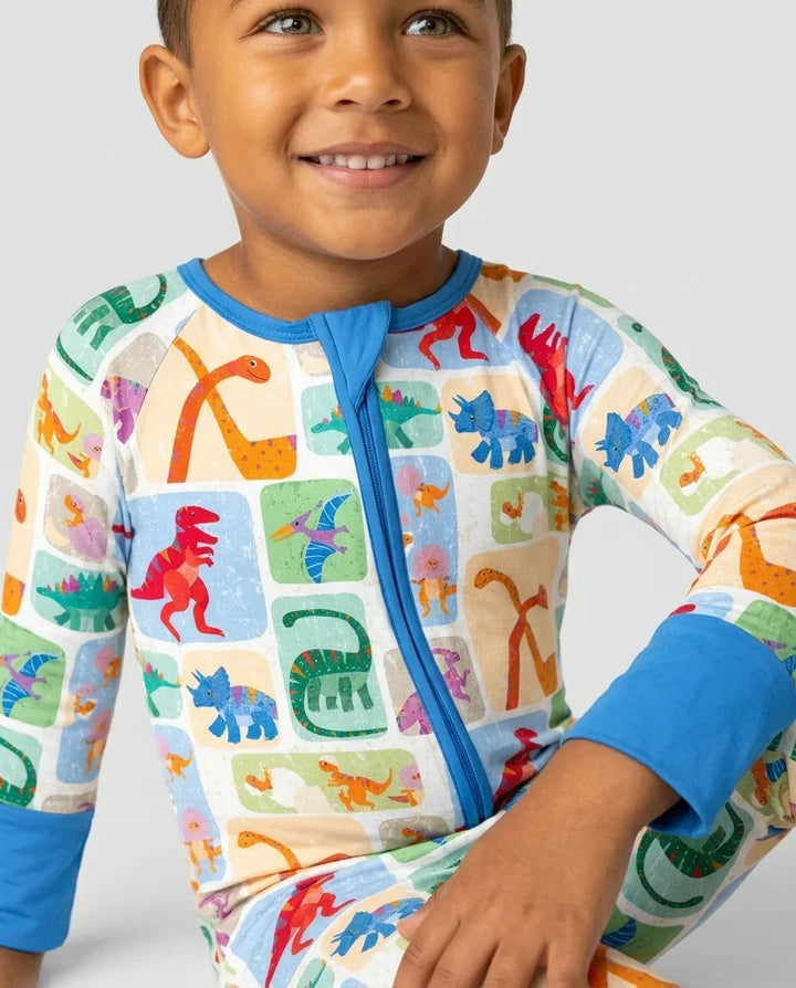 Rainbow Dino Friends Family Matching Bamboo Convertible Zippy