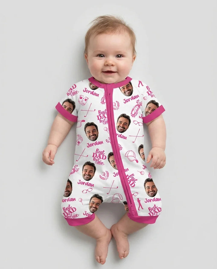 Custom Photo Best Dad By Par Bamboo Shorty Zippy