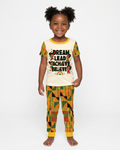 Black Girl Dream Lead Achieve Believe Bamboo Two Piece Short Sleeve Pajama Set