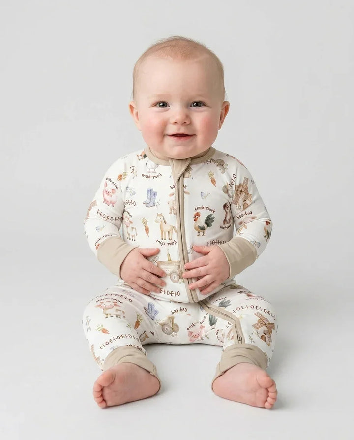 Old McDonald Farm Family Matching Bamboo Convertible Zippy
