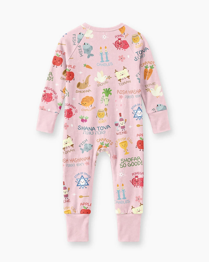 Family Rosh Hashanah Matching Bamboo Convertible Zippy