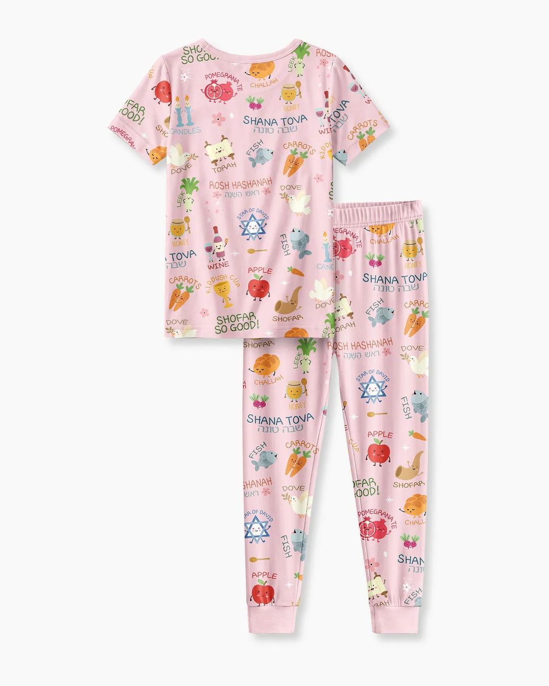 Family Rosh Hashanah Matching Bamboo Two Piece Short Sleeve Pajama Set