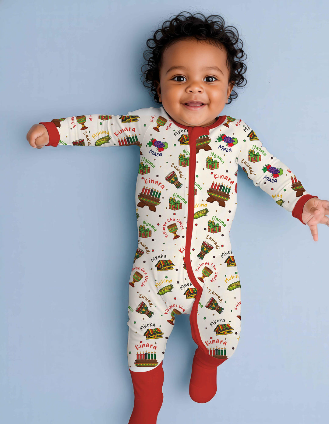 Happy Kwanzaa Family Matching Bamboo Convertible Zippy