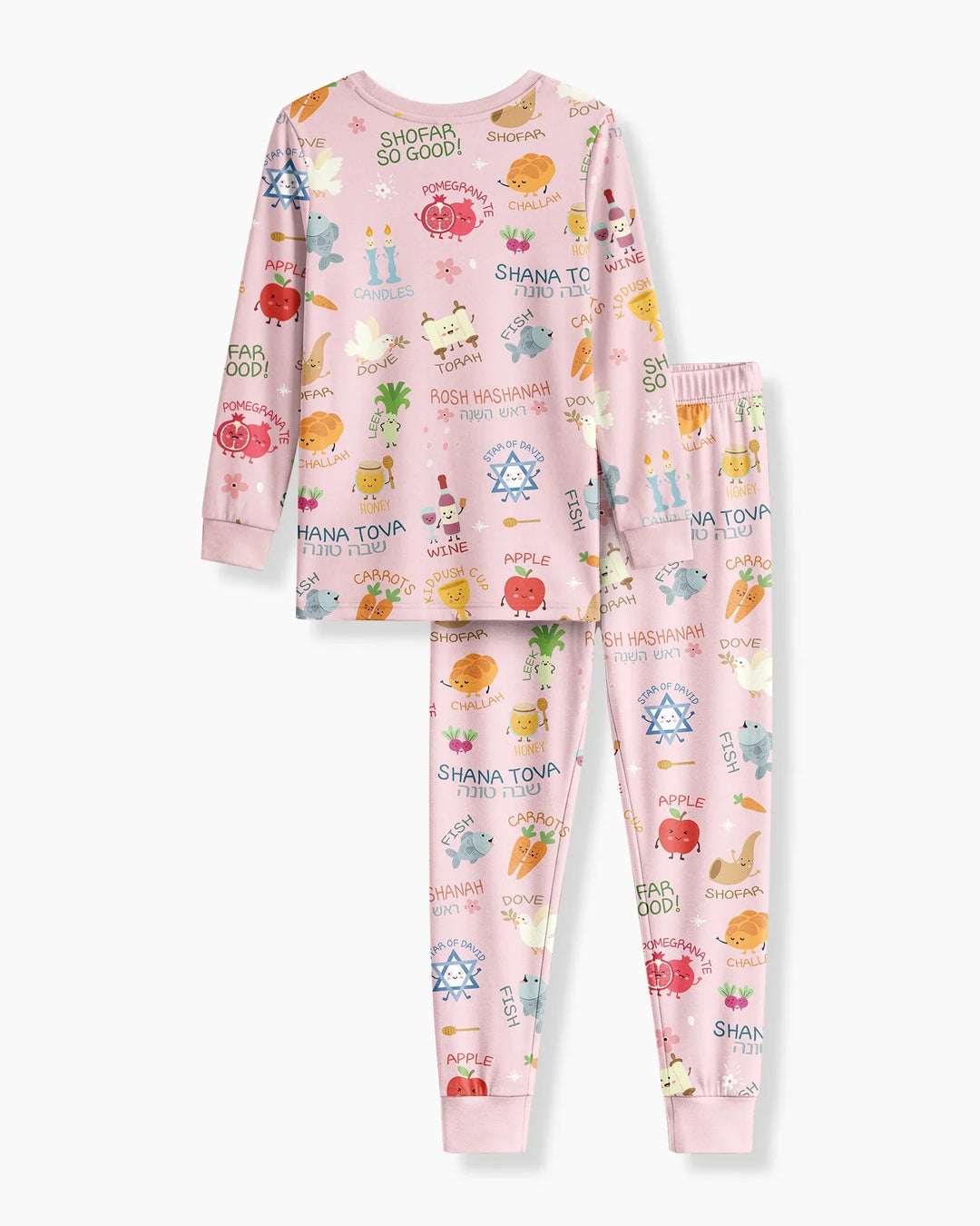 Family Rosh Hashanah Matching Bamboo Two Piece Long Sleeve Pajama Set