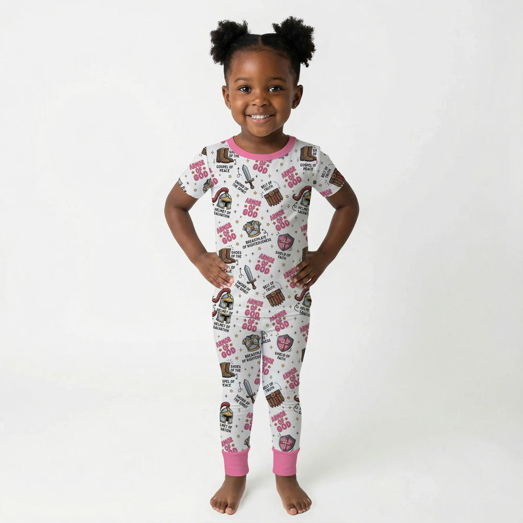 Armor of God Bamboo Two Piece Short Sleeve Pajama Set