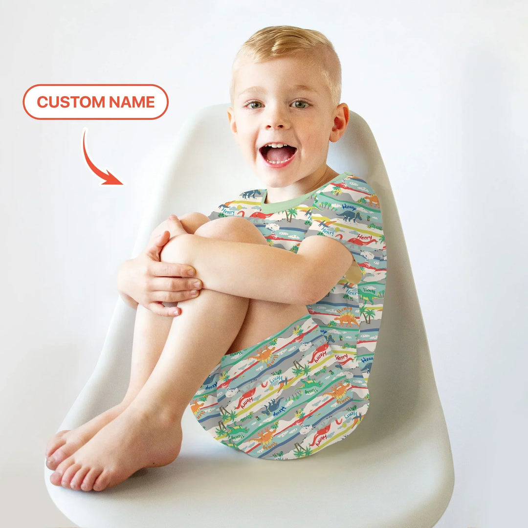 Jurassic Playground Bamboo Two Piece Short Sleeve Shorts Pajama Set