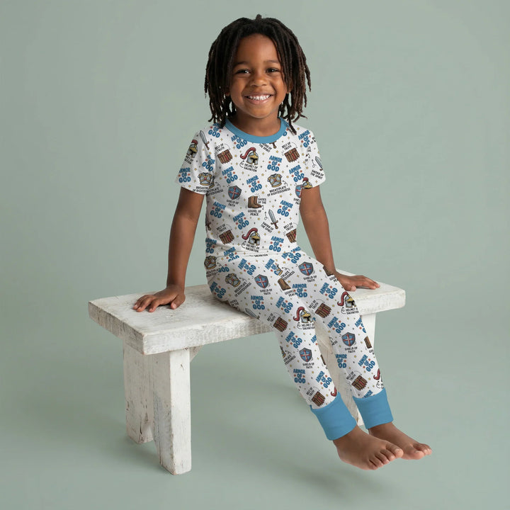 Armor of God Bamboo Two Piece Short Sleeve Pajama Set