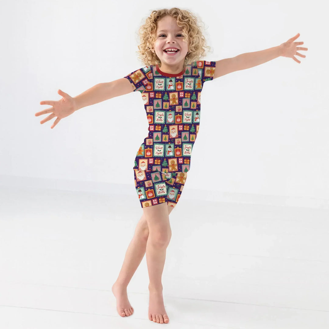 Magical Christmas Night Bamboo Two Piece Short Sleeve Shorts Pajama Set