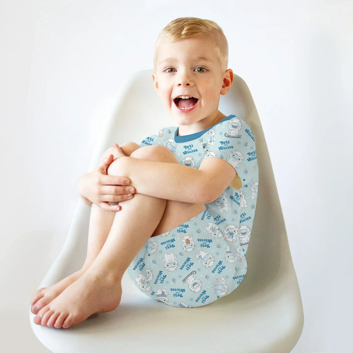 Yeti for Winter Bamboo Two Piece Short Sleeve Shorts Pajama Set