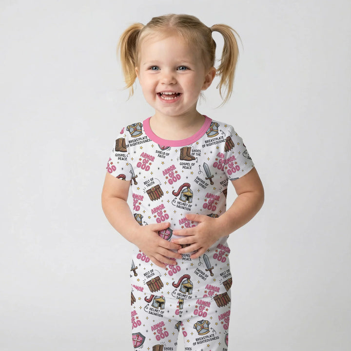 Armor of God Bamboo Two Piece Short Sleeve Pajama Set