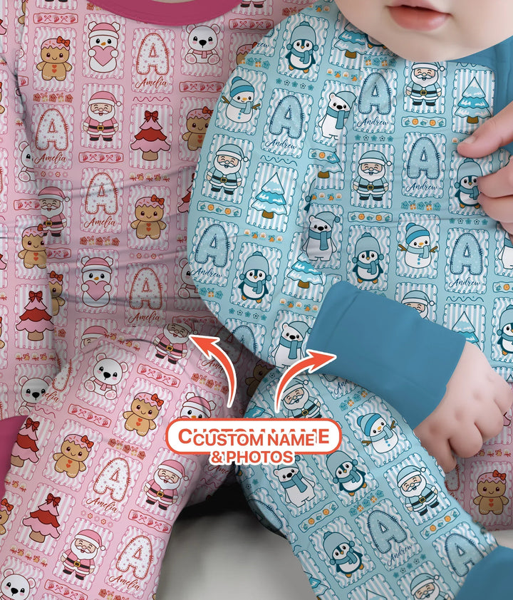 Custom Name Winter Wonderland Bamboo Convertible Zippy