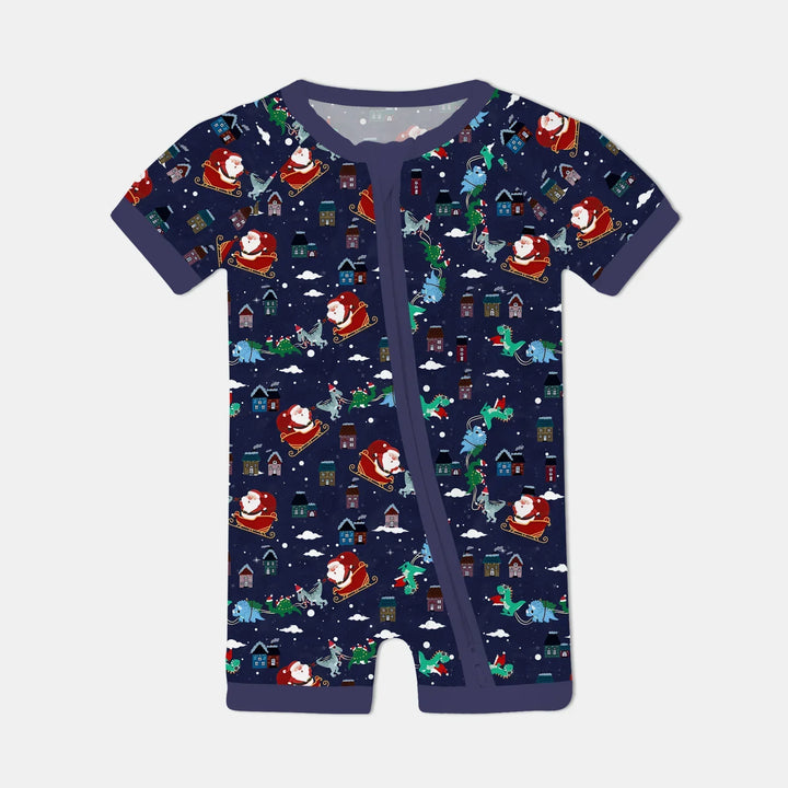 Dinosaurs Santa's sleigh Bamboo Shorty Zippy