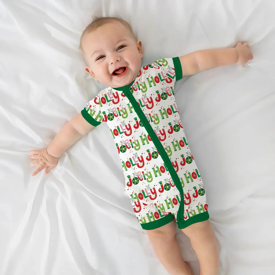 Holly Jolly Shorty Zippy , Holly Jolly Shorty Zippy - 0-3M / Red
