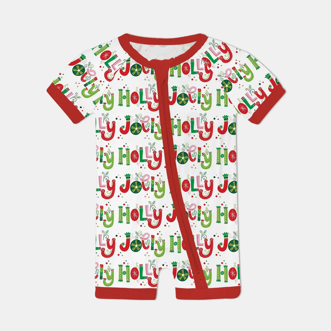 Holly Jolly Shorty Zippy , Holly Jolly Shorty Zippy - 0-3M / Red