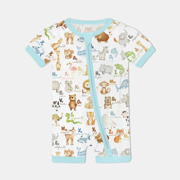 Spanish Alphabet Bamboo Shorty Zippy