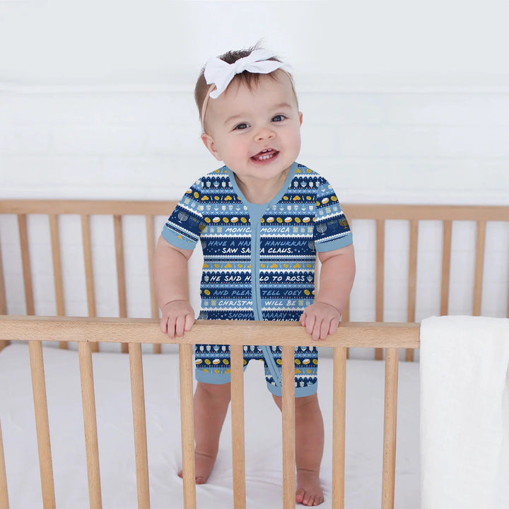 Hanukkah Fair Isle Bamboo Shorty Zippy