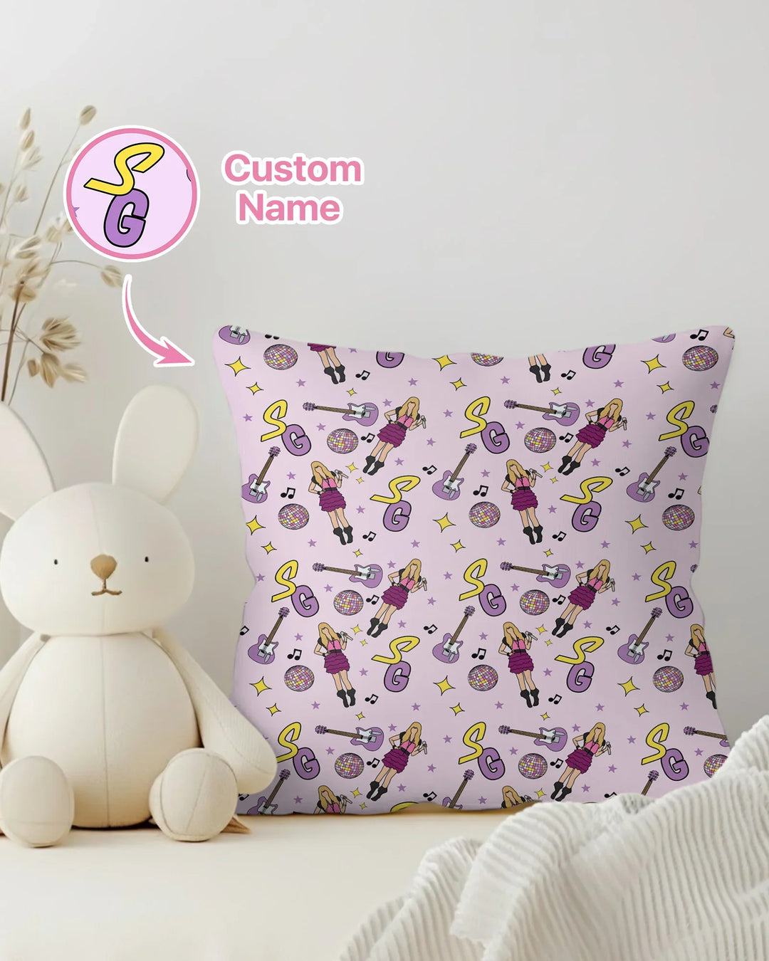 Custom Name Mini Rockstar Pillow Case