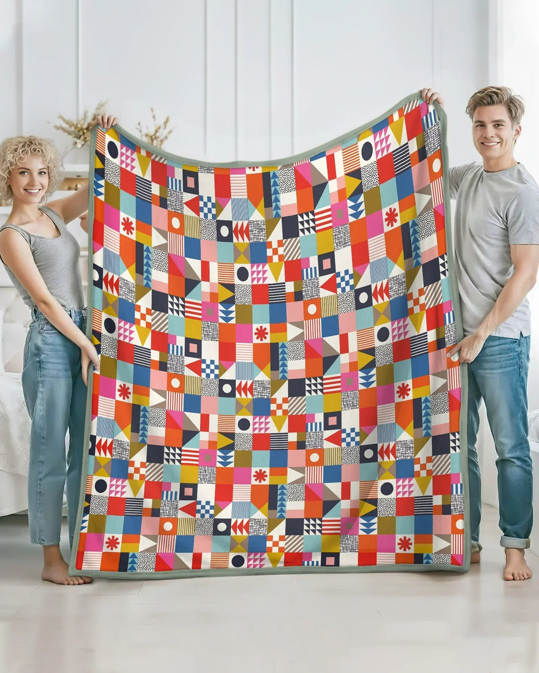 Playful Shapes Bamboo Blanket