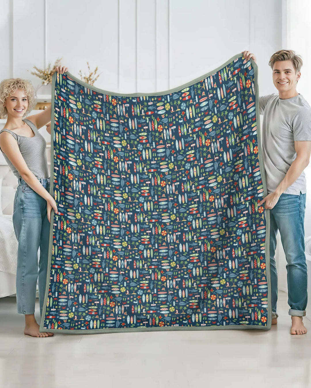 Endless Summer Surf Bamboo Blanket