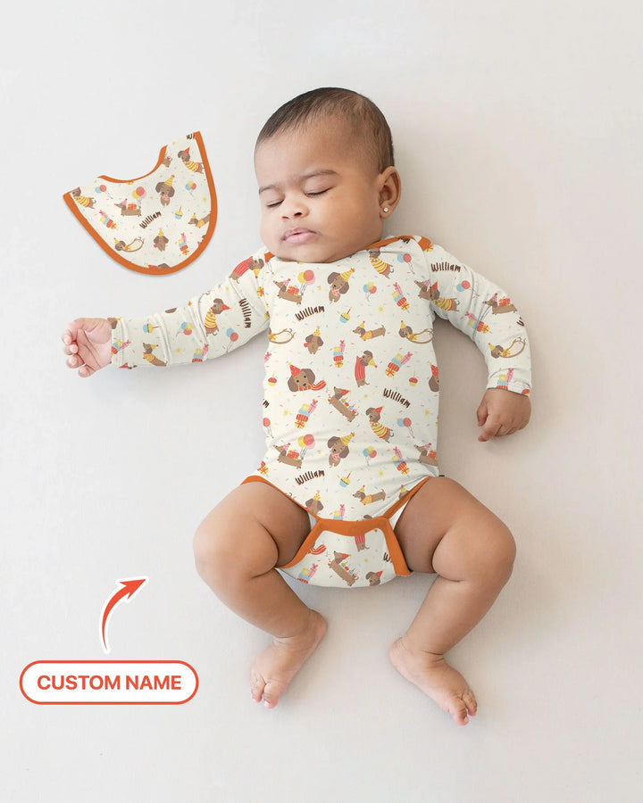 Dachshund Birthday Bamboo Bodysuit