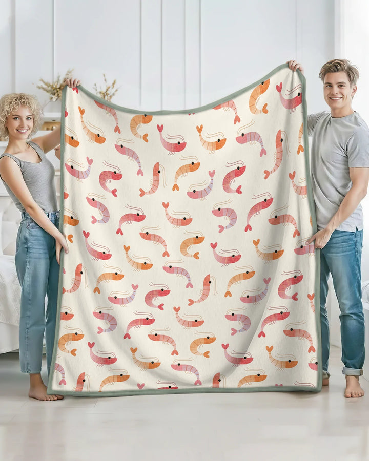 Sweet Shrimp Parade Bamboo Blanket